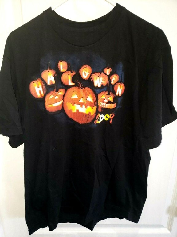 Halloween NEVER WORN 2009 Black Pumpkins 42 44 Men Holiday T-Shirt, Size S-5XL