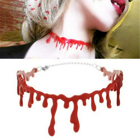 Halloween Necklace Scary Dripping Choker Pendant Women’s Jewelry Unique Gothic Accessory