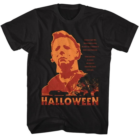 Halloween Neighborhood Watch Black Adult T-Shirt