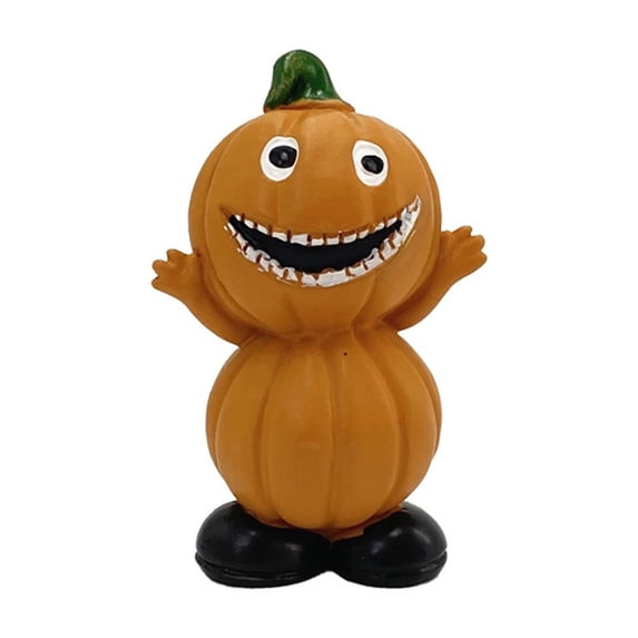 Halloween New Pumpkin Family Garden Decor, Resin Figurine Set of Adorable Pumpkin People Statues for Tabletop Shelf Entryway Patio Fall Home Accent