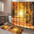 thumbnail image 1 of Halloween Night Bathroom Sets with Shower Curtain and Rugs and Accessories, Fun Ghost Black Shower Curtain Sets, Spooky Shower Curtains for Bathroom, All Saints' Day Bathroom Decor 3 Pcs, 1 of 7