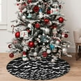 Halloween Night Bats Black White Spooky 36 Inch Christmas Tree Skirt