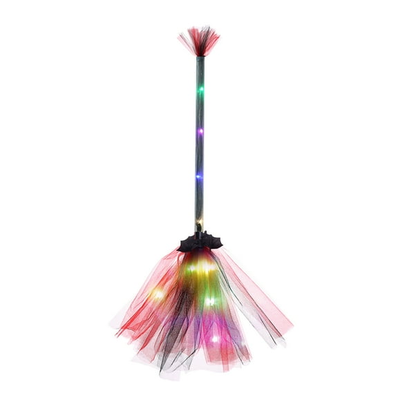 Halloween Night Led Haunted Dancing Witch Broom Holiday Dress up