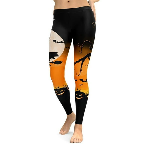 Halloween Night Leggings Size: XS for Women | FIERCEPULSE