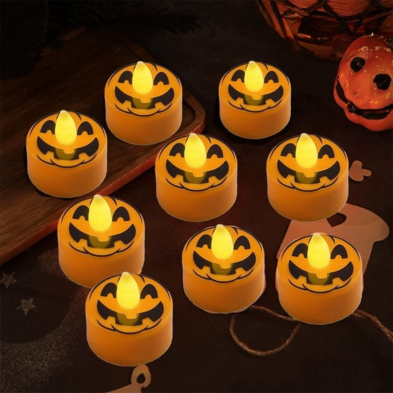 Halloween Night Light 12Pcs LED Candle Lantern Tea Light Battery Table Centerpiece Decor by OVFUIZ
