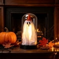 thumbnail image 1 of Halloween Night Light Ghost Glass Dome Lamp Battery Operated Spooky Tabletop Ornament by OVFUIZ, 1 of 7