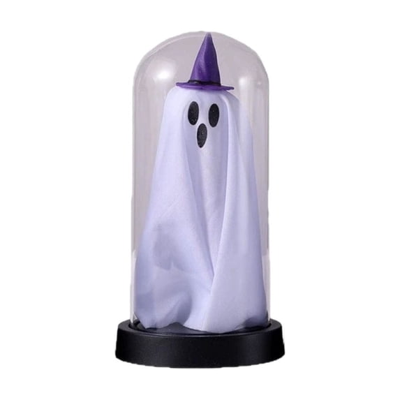 Halloween Night Light Ghost in Dome Color Changing LED Fabric Lamp Battery Operated Tabletop by OVFUIZ