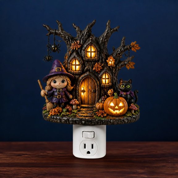 Halloween Night Light Plug In, Fall Night Light for Bedroom