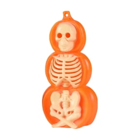Halloween Night Light Pumpkin Skull Stack Lantern Battery Tabletop Party Centerpiece by OVFUIZ