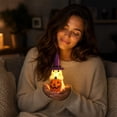 thumbnail image 1 of Halloween Night Light Witch Hat Ghost Resin 5.1in Warm LED Tabletop Ornament by OVFUIZ, 1 of 7