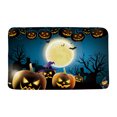 Halloween Night Pumpkin Bath Mat Sets Psychedelic Forest Scenery Non