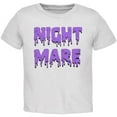 thumbnail image 1 of Halloween Nightmare Horror Purple Dripping Text Toddler T Shirt White 2T, 1 of 2