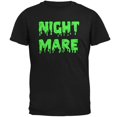 thumbnail image 1 of Halloween Nightmare Horror Slime Dripping Text Mens T Shirt Black LG, 1 of 2