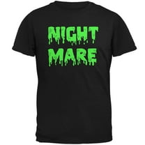 Halloween Nightmare Horror Slime Dripping Text Mens T Shirt Black LG