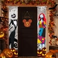 thumbnail image 1 of Halloween Nightmare Theme Before Christmas Decor Jack Skellington Sally Banners Porch Sign Decorations Welcome Halloween Outdoor Party Banner, 1 of 6