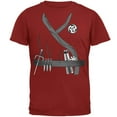 thumbnail image 1 of Halloween Ninja Assassin Costume Mens T Shirt Cardinal Red SM, 1 of 2