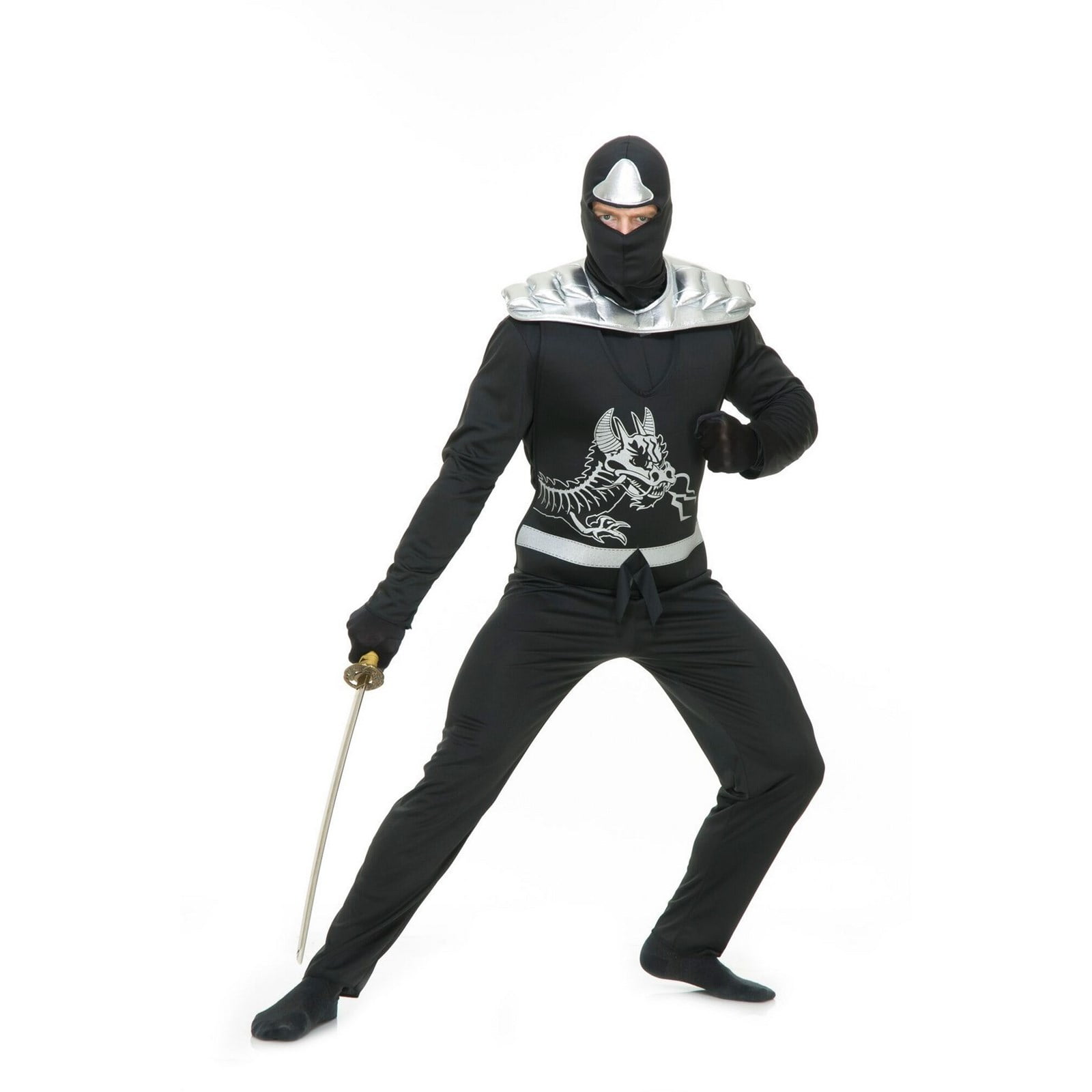 Ninja Villain Strappy Black Cape & Romper Costume Set main image 1