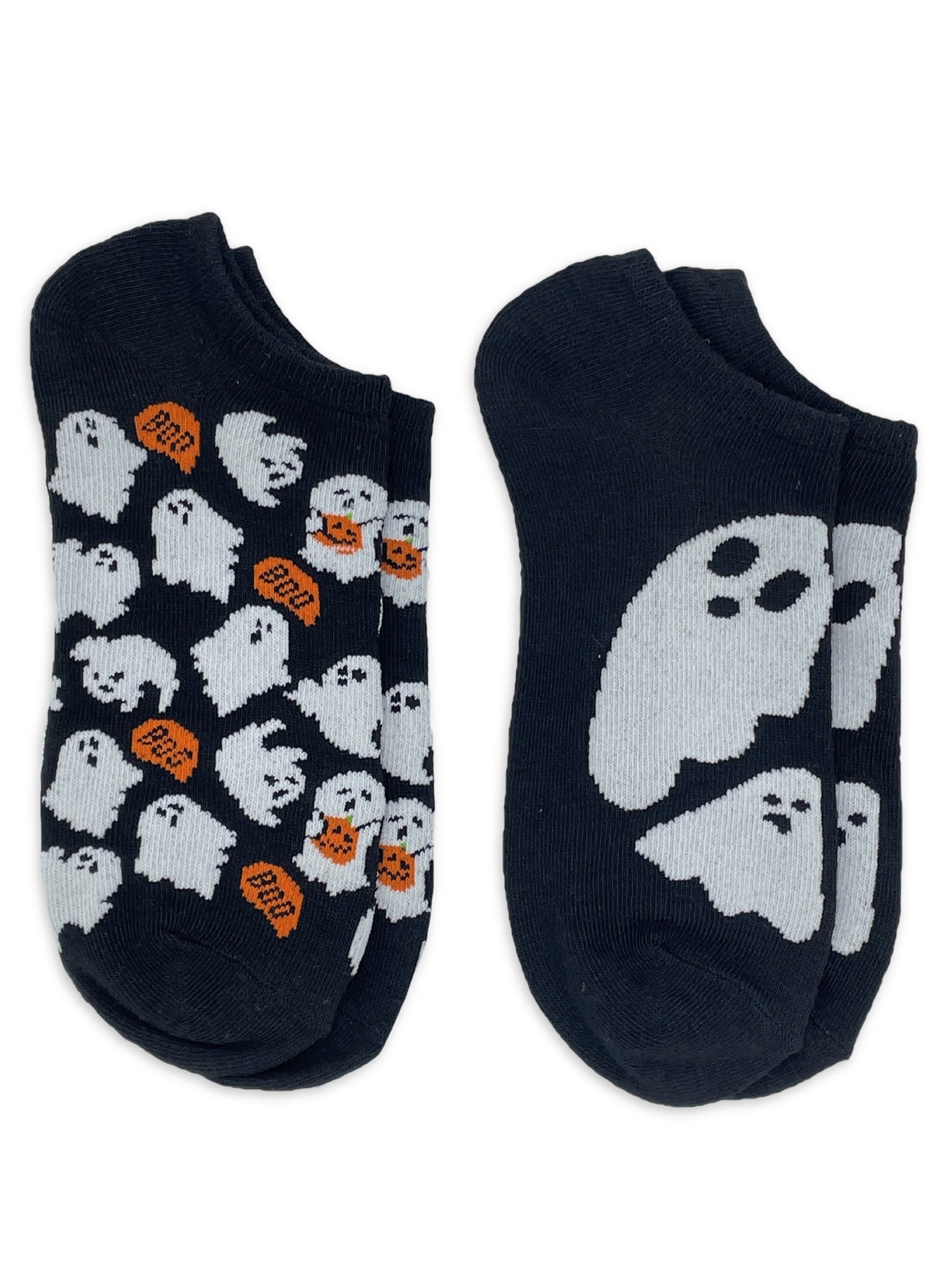 Halloween No-Show Socks, 2-Pack, Size 4-10 (Women's)