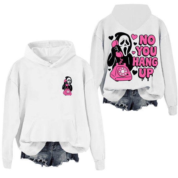 Halloween No You Hang Up Hoodie Cute Spooky Ghostface Shirt Unisex