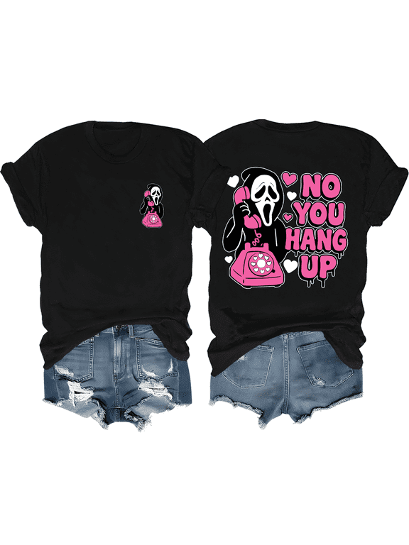 Halloween No You Hang Up Shirt Cute Spooky Ghostface Shirt Unisex