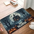 thumbnail image 1 of Halloween Non Slip Door Mat, Halloween Happy Castle Halloween Decor Absorbent Bath Tub Mats, Bathroom Rugs Welcome Mat, Bath Mat for Halloween Decor Home, Kitchen 16x24in, 1 of 6
