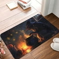 thumbnail image 1 of Halloween Non Slip Door Mat, Halloween Vintage Black Cat Witch Halloween Decor Absorbent Bath Tub Mats, Bathroom Rugs Welcome Mat, Bath Mat for Halloween Decor Home, Kitchen 16x24in, 1 of 6