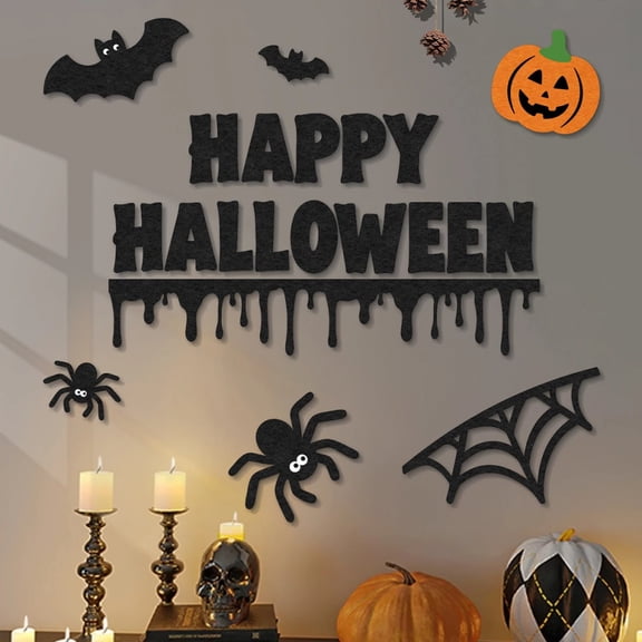 Halloween Non-Woven Wall Stickers Set Carnival Night Background Wall Party Decoration Atmosphere Props