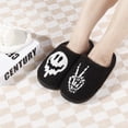 thumbnail image 1 of Halloween Non-slip Slippers for Women Men, Fuzzy House Shoes with Memory Foam for Indoor Bedroom, 1 of 27