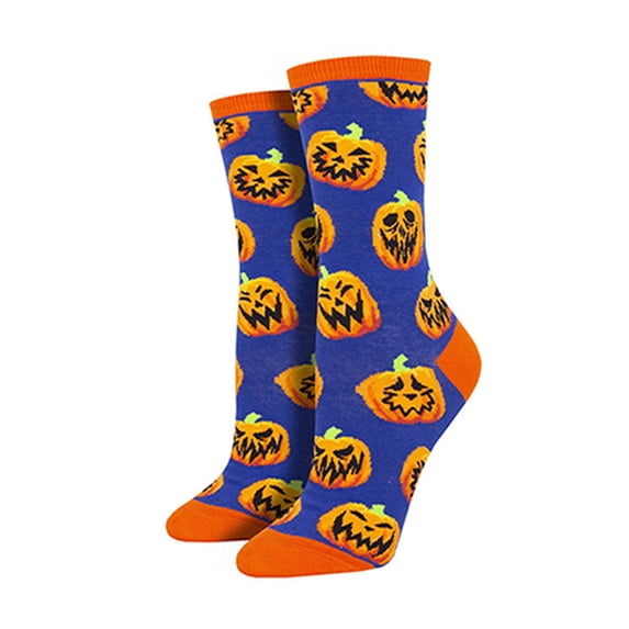 Halloween Novelty Crew Socks Pumpkins Ghost Witch Funny Colorful Socks for Women Men
