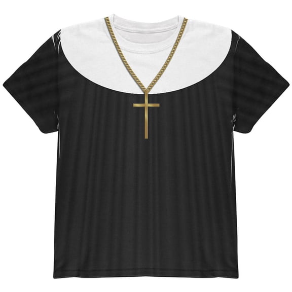 Halloween Nun Habit Costume All Over Youth T Shirt Multi YMD