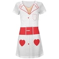 thumbnail image 1 of Halloween Nurse Costume Juniors V-Neck Beach Cover-Up Dress, 1 of 2