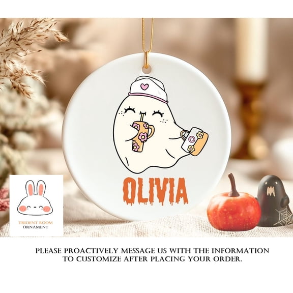 Halloween Nurse Ghost Three Ornament 2025 Personalized Décor