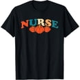 thumbnail image 1 of Halloween Nurse Pumpkin Retro Registered RN Medical Nursing T-Shirt, 1 of 4