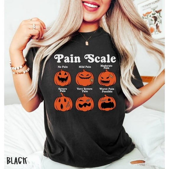 Halloween Nurse Shirt, Pain Scale Fall Pumpkin Nurse T-Shirt, RN Shirt, Pediatric Nurse, Nicu Nurse