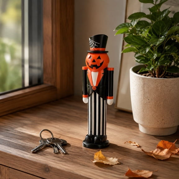 Halloween Nutcracker Soldier Decor, Wood Soldier Figurine, For Mantel Shelf Tabletop Halloween Decor, Tabletop Shelf Display