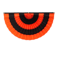 thumbnail image 1 of Halloween Nylon Pleated Fan - Orange/Black/Orange/Black/Orange - 24" x 48", 1 of 1