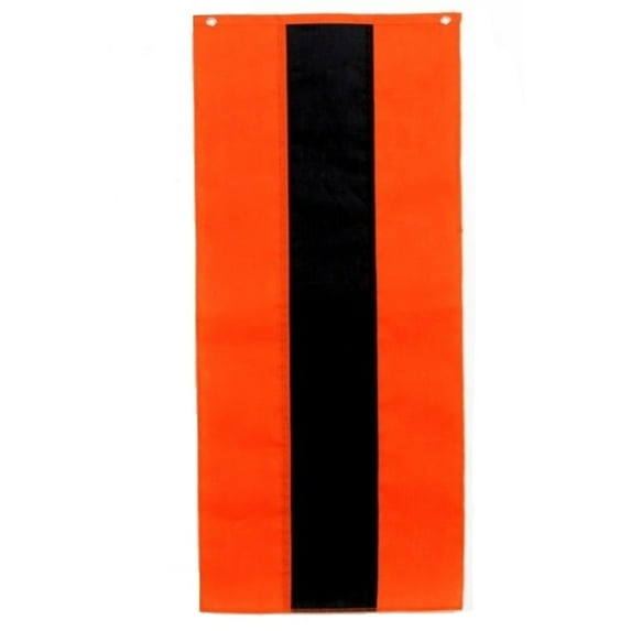 Halloween Nylon Pull Down Banner - Orange/Black/Orange - 18" x 10'
