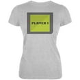 thumbnail image 1 of Halloween Old School Gamer Player 1 Juniors Soft T Shirt Heather SM, 1 of 2
