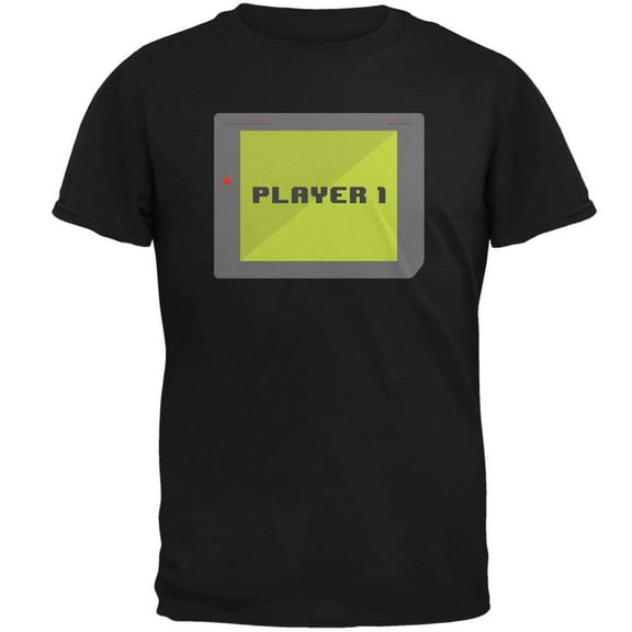 Halloween Old School Gamer Player 1 Mens T Shirt Black LG
