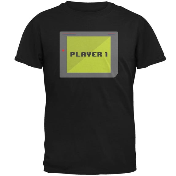 Halloween Old School Gamer Player 1 Mens T Shirt Black SM