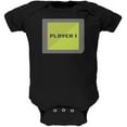 thumbnail image 1 of Halloween Old School Gamer Player 1 Soft Baby One Piece Black 12 Month, 1 of 2