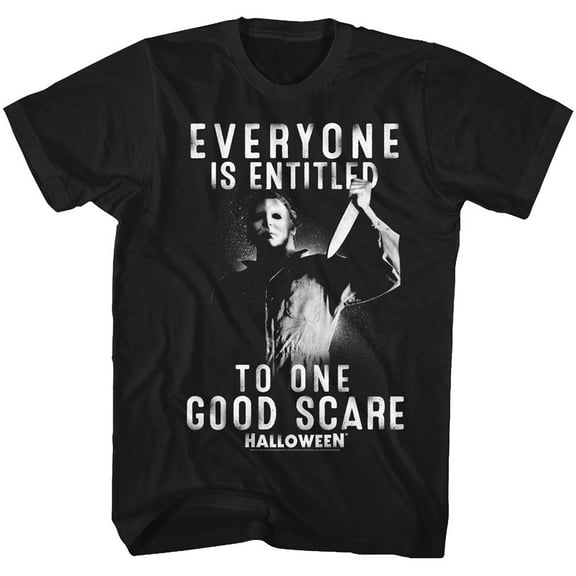 Halloween One Good Scare Black Adult T-Shirt