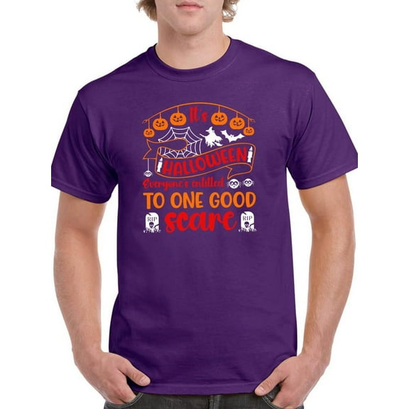 Halloween One Good Scare T-Shirt Men -Image by Shutterstock, Male Small