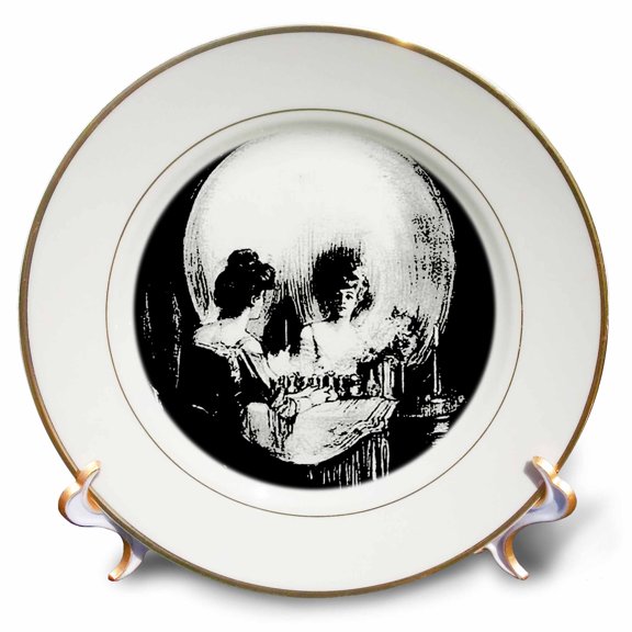 3dRose, Halloween Optical Illusion, 8 inch Porcelain Plate