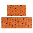 thumbnail image 1 of Halloween Orange Background Icons Kitchen Rugs Sets Of 2,Anti Fatigue Kitchen Mat Rugs Non Slip Washable,Decorative Kitchen Floor Mats for Kitchen,Sink,Laundry,17"x30"+17"x47", 1 of 7
