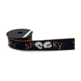 thumbnail image 1 of Halloween Orange Black Plaid & Skull Cat Pattern Polyester Ribbon, Flexible Wired Decorative Fabric Ribbon, Multipurpose Holiday Ribbon For Gift Wreath Gift Box Wrapping Party Home Decor, 1 of 7