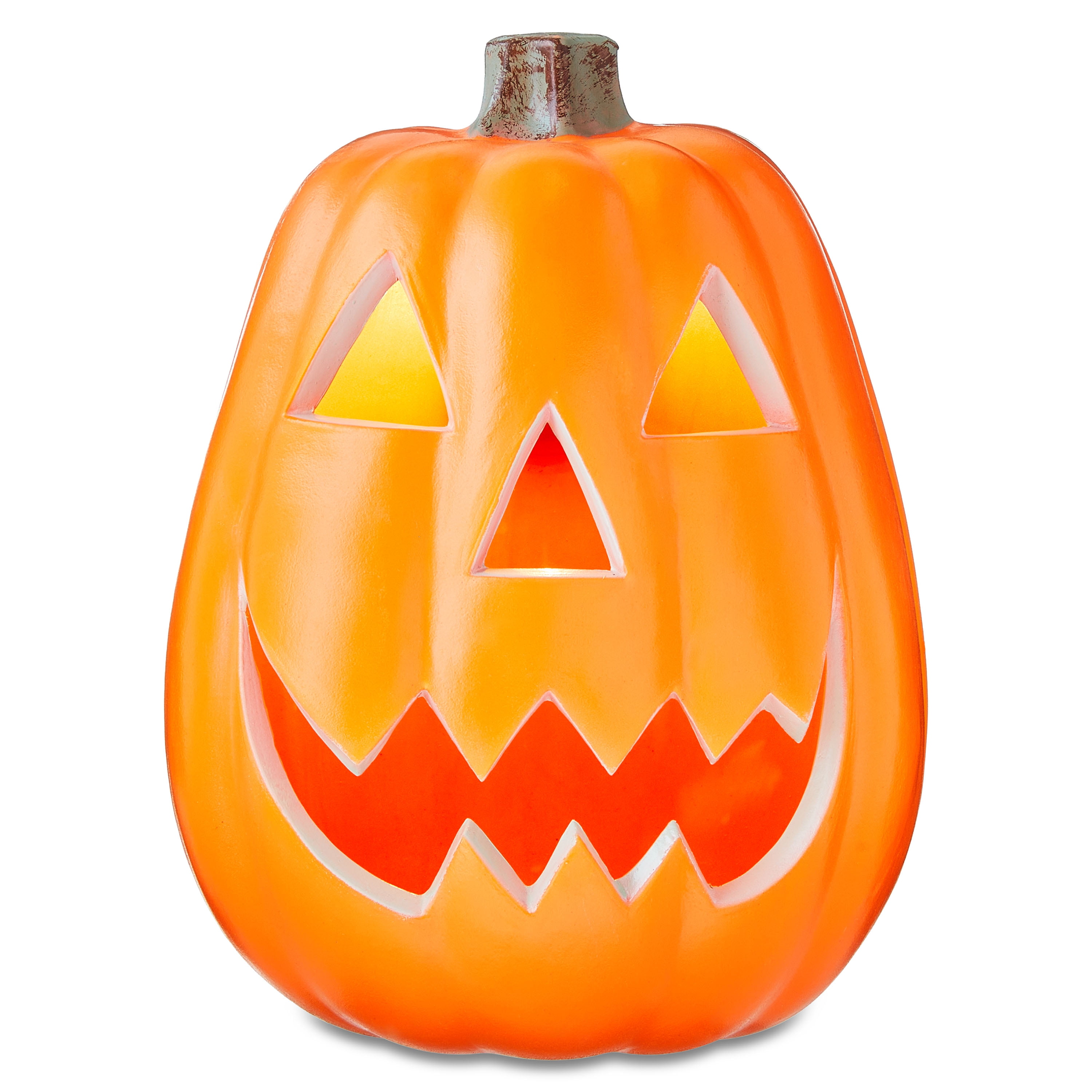 Lighted Blow Mold Pumpkin Decoration, Orange, 11