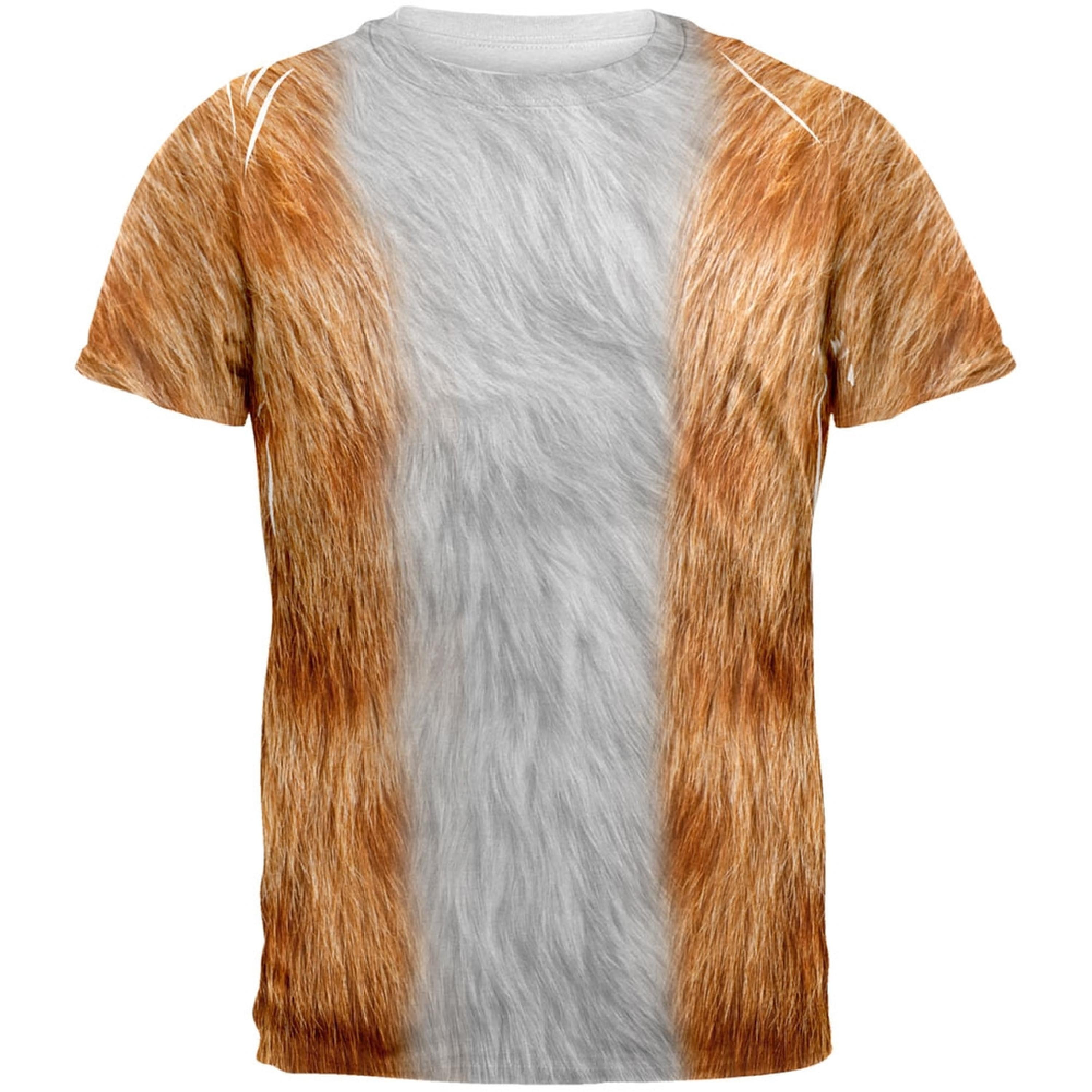 Halloween Orange Cat Costume All Over Adult T-Shirt - X Halloween Orange Cat Costume All Over Adult T-Shirt - X