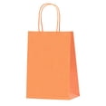 thumbnail image 1 of Halloween Gift Bags with Handle, Orange Kraft Paper Bags, 12 pack Small for Trick or Treat, Fall and Thanksgiving, 1 of 9