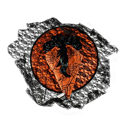 Halloween Orange Lace Witch Hat for Adults, by Way To Celebrate